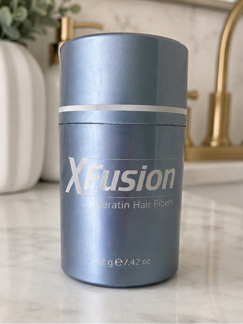 XFusion Keratin Hair Fibers – Black – 12g/.42 oz – Hair Thickening Fibers